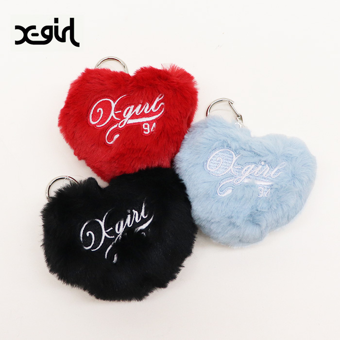 X-girl エックスガール PADDED HEART KEY CHARM X-girl キーチャーム 105253054003