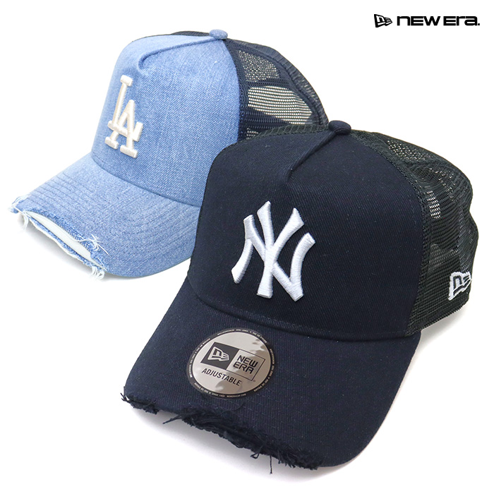 NEW ERA&reg; ニューエラ キャップ 9FORTY A-Frame トラッカー MLB Damaged Cap ダメージドキャップ 14744899 14744918