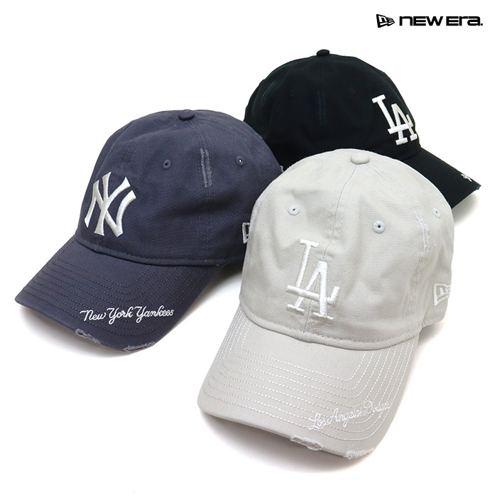 NEW ERA&reg; ニューエラ キャップ 9TWENTY MLB Visor Logo バイザーロゴ ダメージ 14745045 14745078 14745079