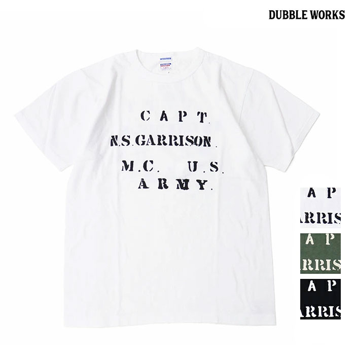 【SALE セール 30％OFF】DUBBLE WORKS ダブルワークス MATSUYA別注 半袖プリントTシャツ N.S.GARRISON 24233005MT-C
