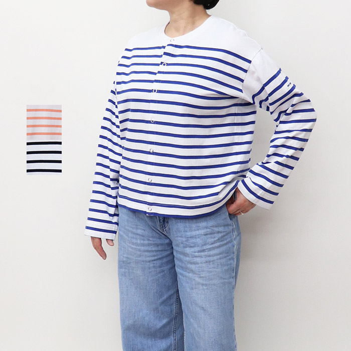 MONT KEMMEL モンケメル CREW CARDIGAN O/E BASQUE BORDER/ボーダーカーディガン MKL-000-251011