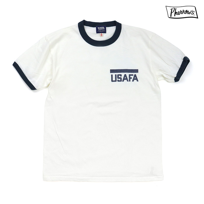 Pherrow's フェローズ プリント リンガーTシャツ USAFA 26S-PRT1