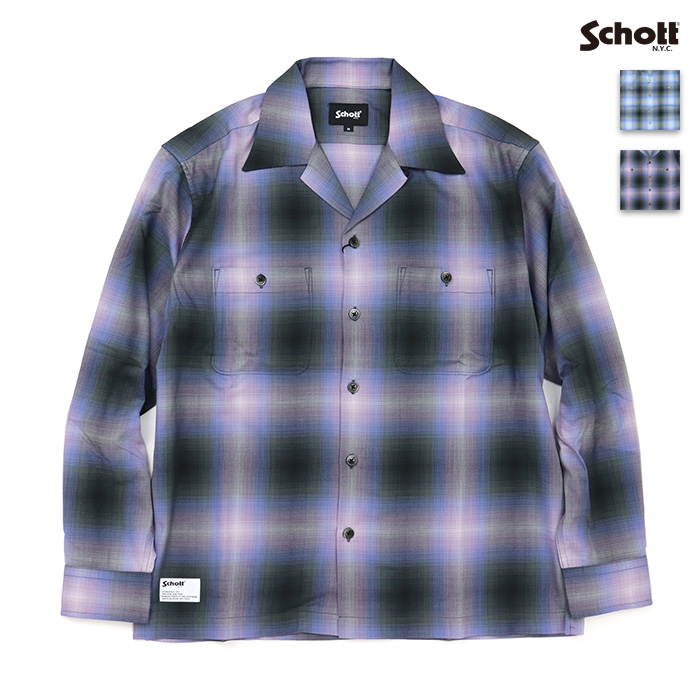 Schott,ショット,オンブレチェックシャツ,782-6120001