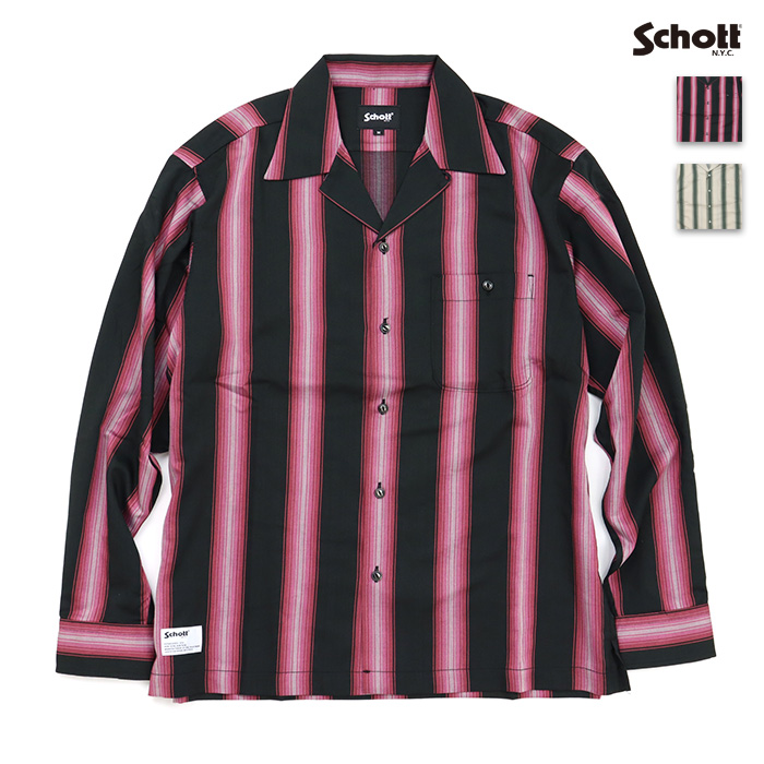 Schott,ショット,ストライプシャツ,782-6120002