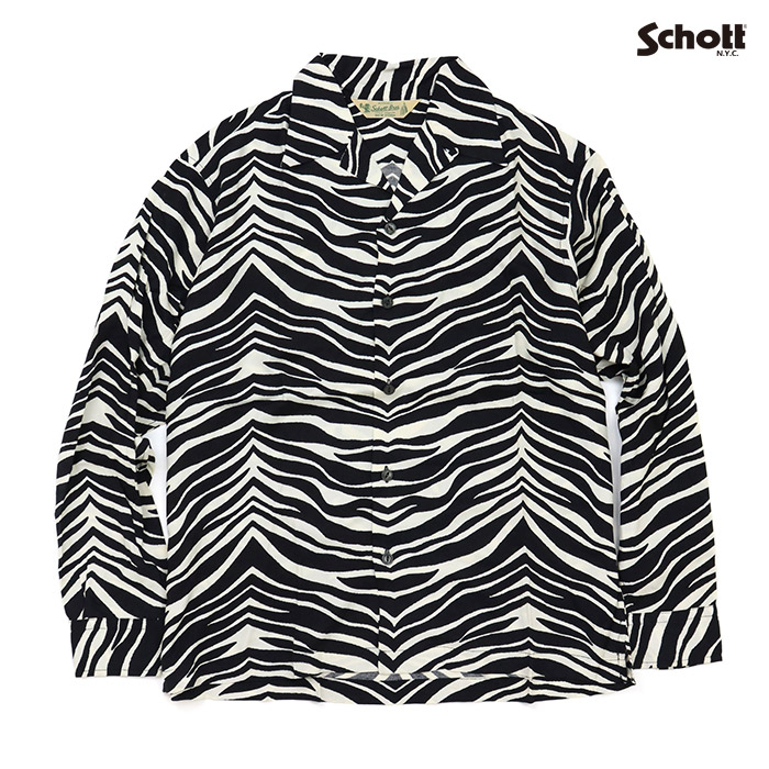 Schott,ショット,ゼブラレーヨンシャツ,782-6120006