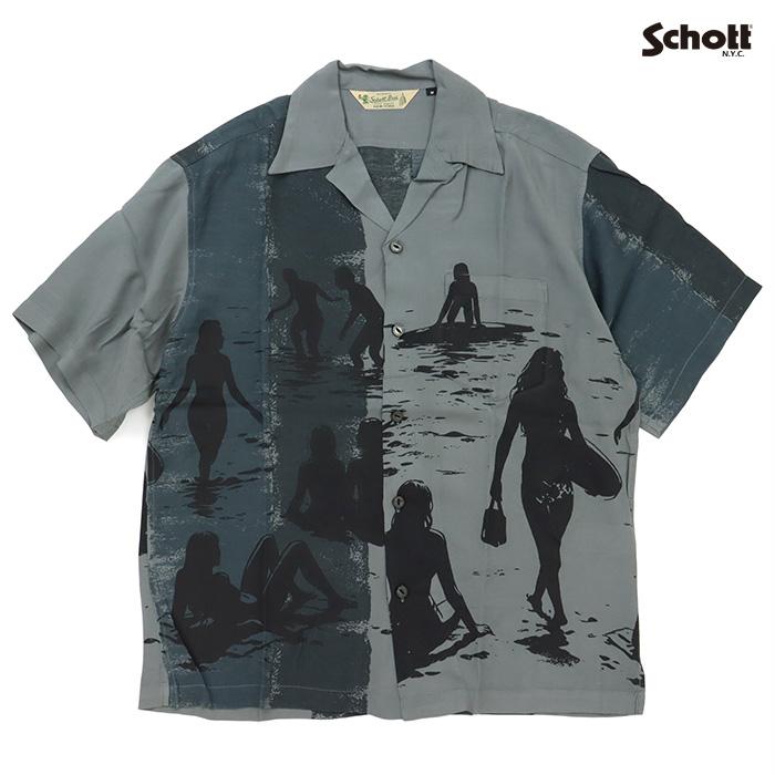 Schott ショット シャツ BEACH GIRLS RAYON SHIRT ビーチガール レーヨンシャツ 782-6123007