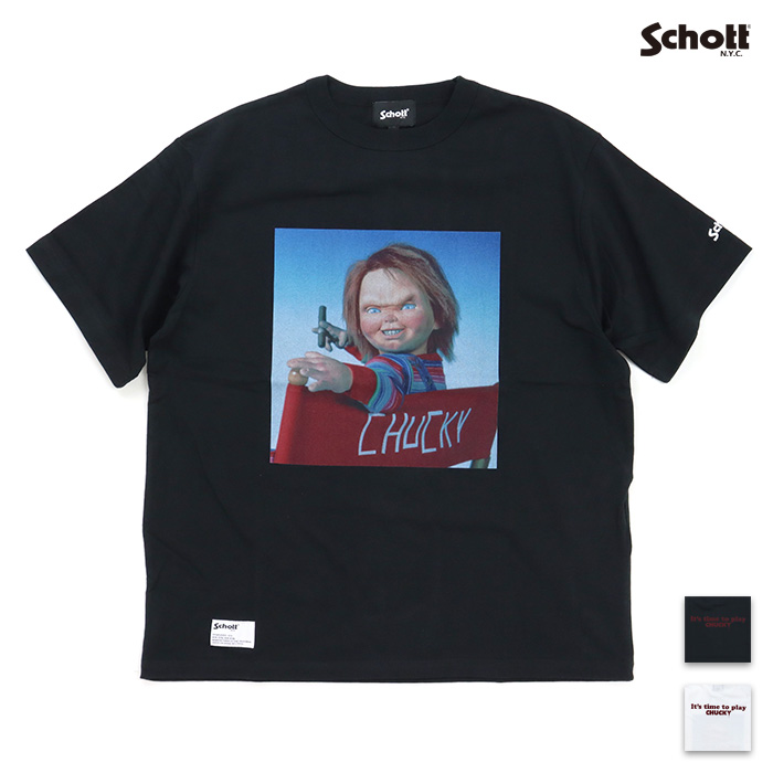 Schott ショット Tシャツ CHUCKY IT'S TIME TO PLAY T-SHIRT チャッキー タイムトゥープレイ Tシャツ 782-6134028