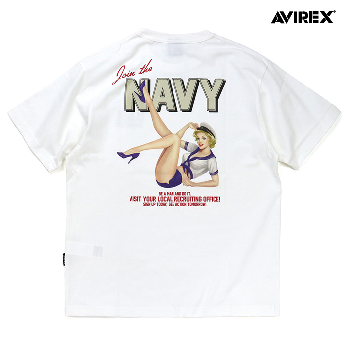 AVIREX アヴィレックス Tシャツ PLAYFUL SAILOR GIRL SS T-SHIRT プレイフル・セーラー・ガール 半袖Tシャツ 783-6134008