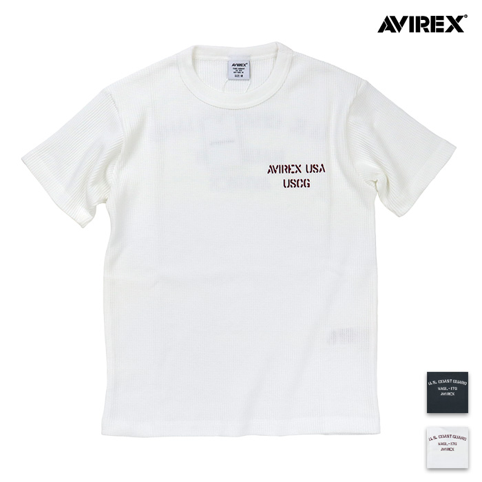 AVIREX アヴィレックス Tシャツ MINI WAFFLE T-SHIRT U.S.COAST GUARD ミニワッフル Tシャツ U.S.コースト・ガード 783-6134009