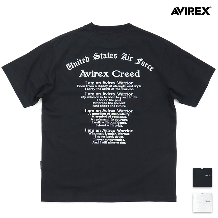 AVIREX アヴィレックス Tシャツ PRINT T-SHIRT Avirex Creed プリントTシャツ アヴィレックス・クリード 783-6134019