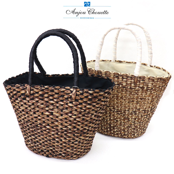 ANJOU CHOUETTE/アンジュ シュエット　手編みかごバッグ M　B7290-M