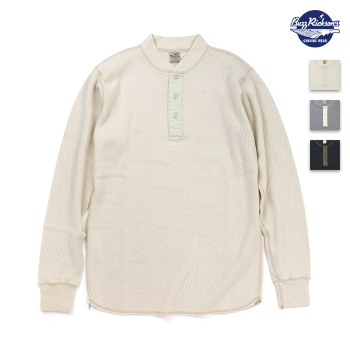 BUZZ RICKSON'S バズリクソンズ Tシャツ BUZZ RICKSON'S THERMAL HENLEY NECK T-SHIRT バズリクソンズ サーマル ヘンリーネックTシャツ BR68130