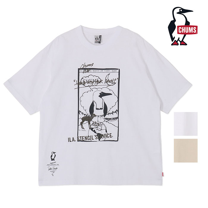 CHUMS チャムス 守矢努 Old Booby T-Shirt オールドブービーTシャツ オーバーサイズTシャツ CH01-2791
