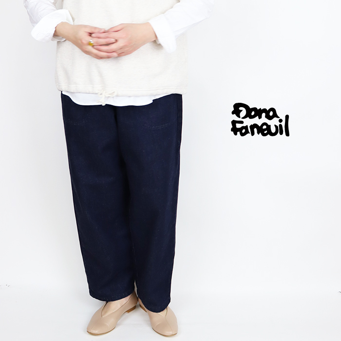 Dana Faneuil　ダナファヌル レディースダナファヌル インディゴワイドテーパード パンツD-7322103