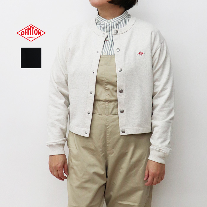 DANTON ダントン レディース ドットボタン クルーネック カーディガン WOMEN DT-C0405CIN