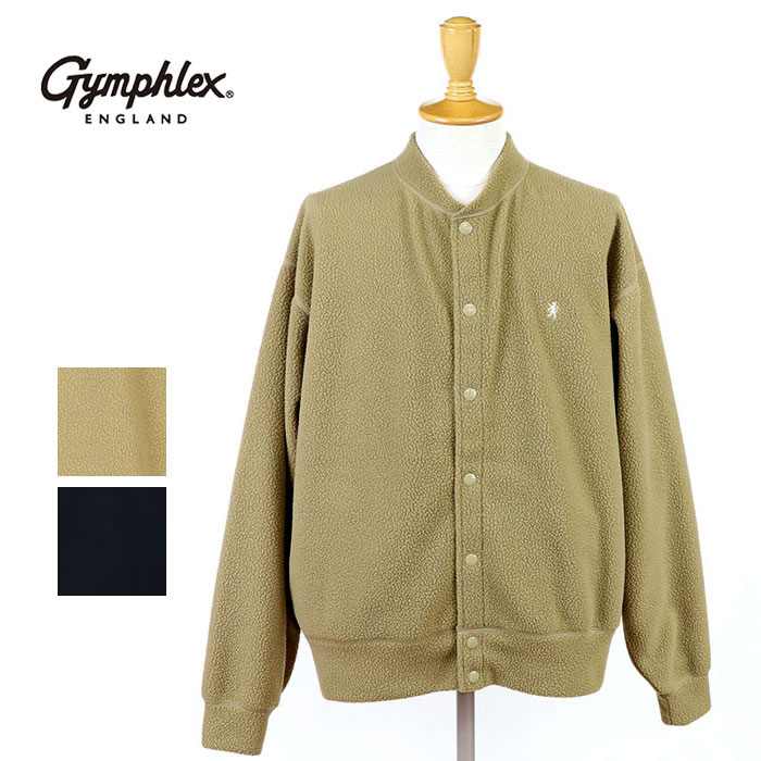 【SALE セール 30％OFF】Gymphlex ジムフレックス メンズ ポーラテック ボアフリース スナップカーディガン GY-C0183 POL