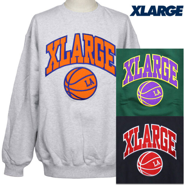 XLARGE エクストララージ トレーナー カレッジロゴ クルーネック  