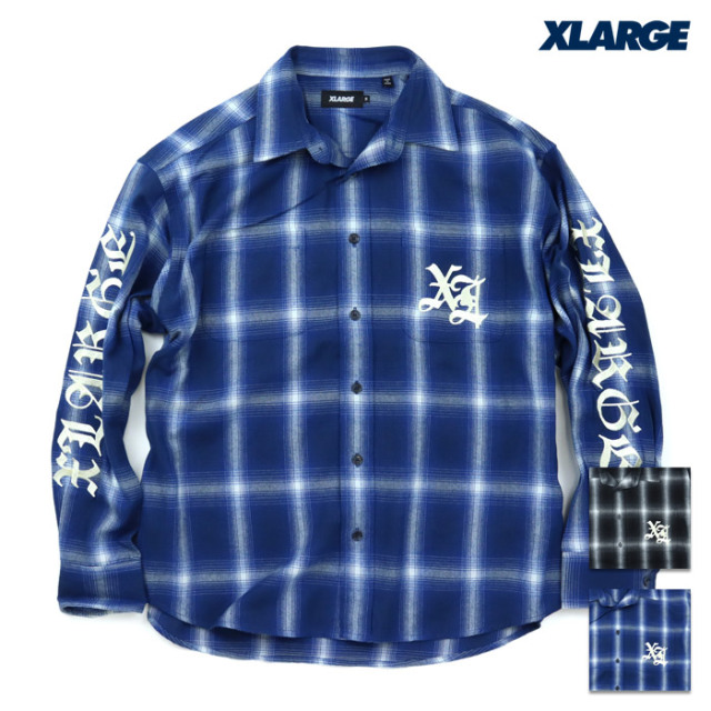 XLARGE エクストララージ シャツ オールドイングリッシュ 長袖 