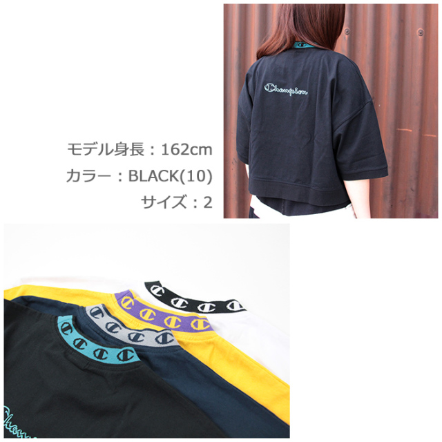 X Girl エックスガール レディース X Girl Champion 半袖tシャツ モックネック