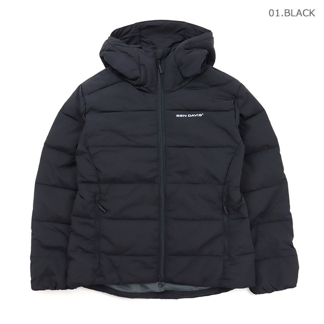 BEN DAVIS ベンデイビス アウター BD HOODED PUFFER JACKET フーデッドパッファージャケット 1010-26780012/01.BLACK