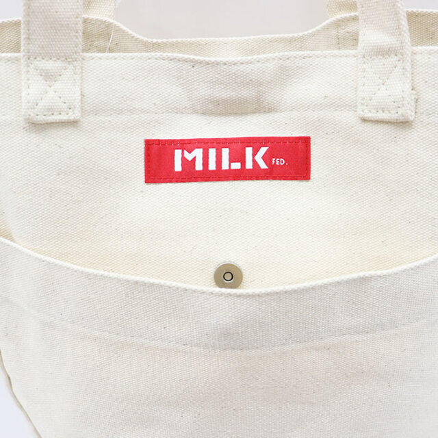 MILKFED ミルクフェドBAR AND UNDERLOGO SQUARE TOTE BAG MILKFED. スクエアトートバッグ103213053030