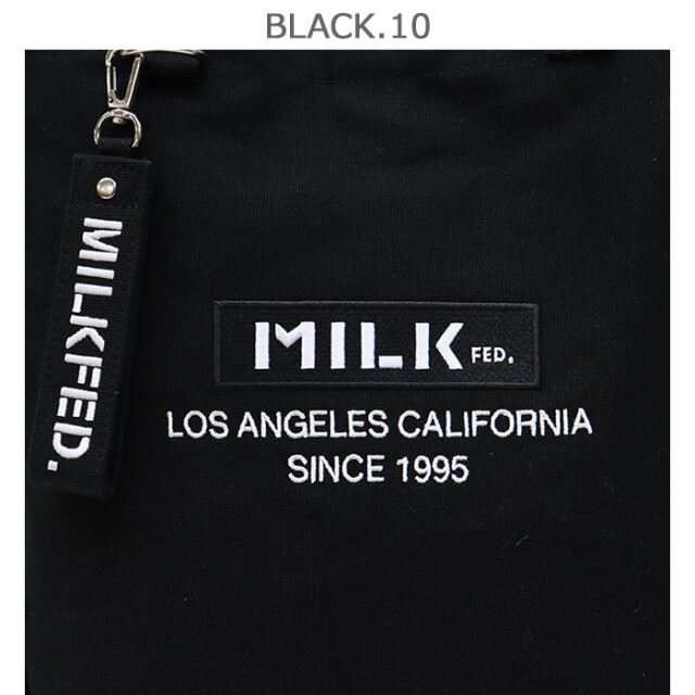 MILKFED ミルクフェドBAR AND UNDERLOGO SQUARE TOTE BAG MILKFED. スクエアトートバッグ103213053030