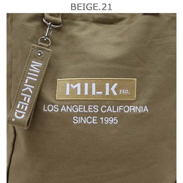 MILKFED ミルクフェドBAR AND UNDERLOGO SQUARE TOTE BAG MILKFED. スクエアトートバッグ103213053030