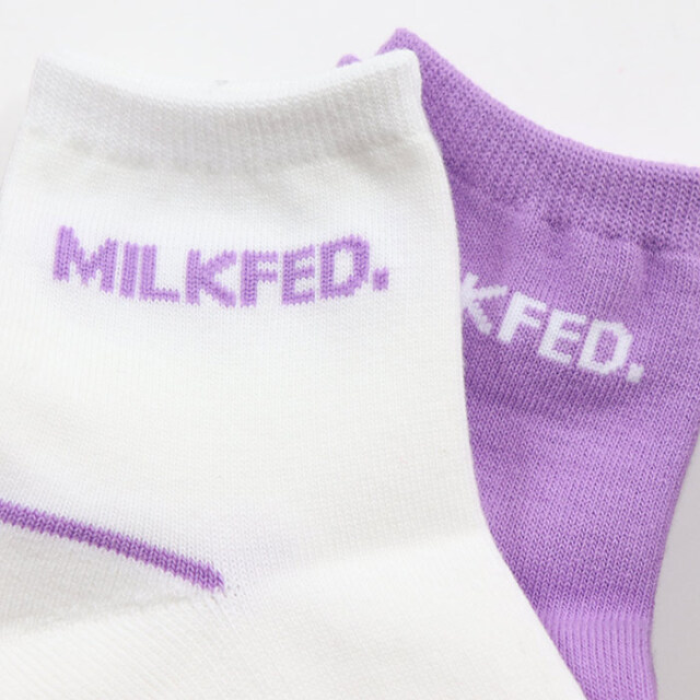 MILKFED. ミルクフェド ミドル丈2足組ソックス 103213054017