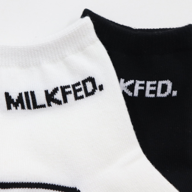 MILKFED. ミルクフェド ミドル丈2足組ソックス 103213054017
