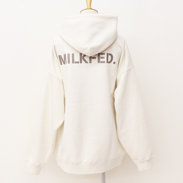 MILKFED. ミルクフェド レディース BASIC STENCIL BIG SWEAT HOODIE ベーシックステンシル ビッグスウェットフーディー 103223012019