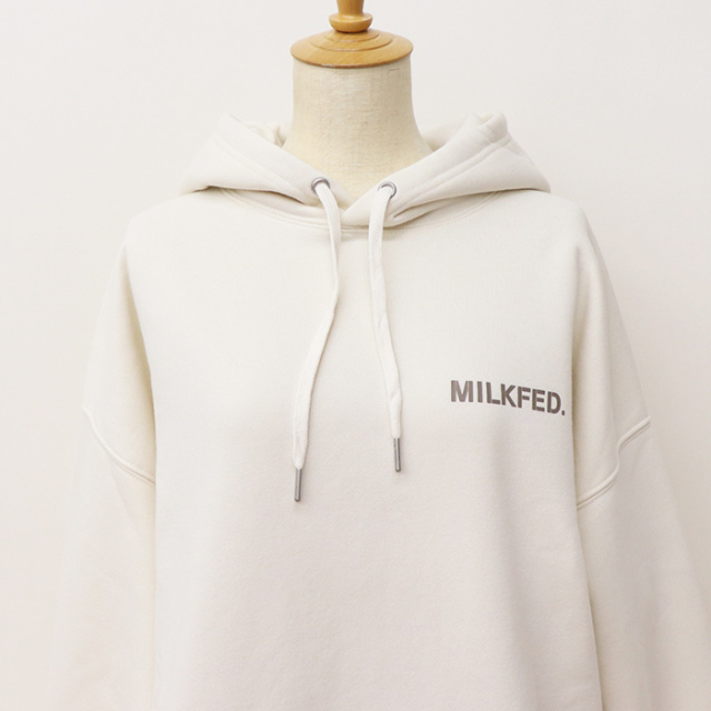 MILKFED. ミルクフェド レディース BASIC STENCIL BIG SWEAT HOODIE ベーシックステンシル ビッグスウェットフーディー 103223012019