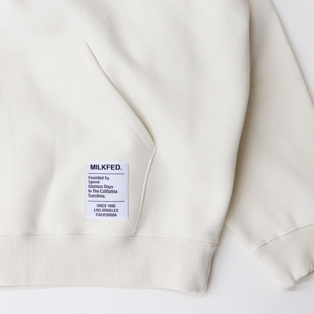 MILKFED. ミルクフェド レディース BASIC STENCIL BIG SWEAT HOODIE ベーシックステンシル ビッグスウェットフーディー 103223012019