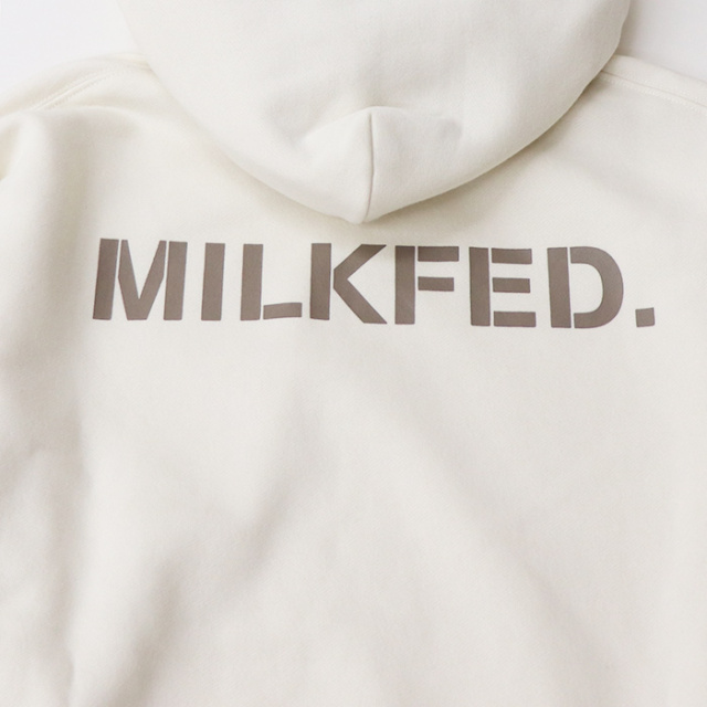 MILKFED. ミルクフェド レディース BASIC STENCIL BIG SWEAT HOODIE ベーシックステンシル ビッグスウェットフーディー 103223012019