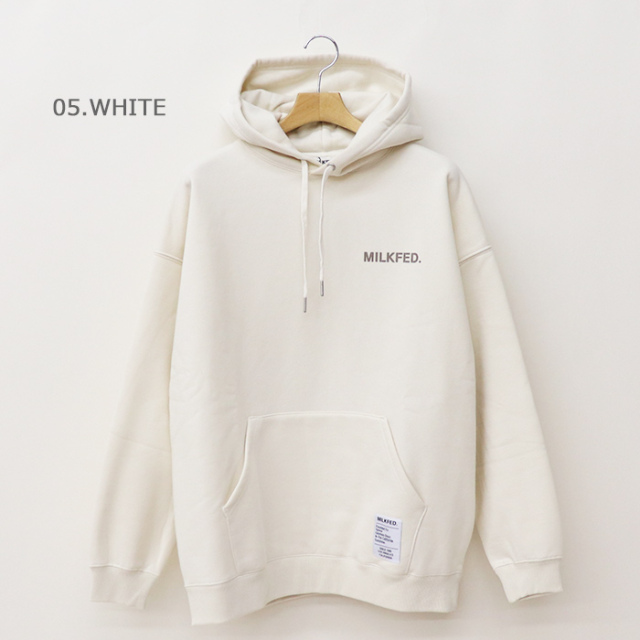 MILKFED. ミルクフェド レディース BASIC STENCIL BIG SWEAT HOODIE ベーシックステンシル ビッグスウェットフーディー 103223012019