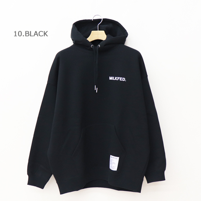 MILKFED. ミルクフェド レディース BASIC STENCIL BIG SWEAT HOODIE ベーシックステンシル ビッグスウェットフーディー 103223012019