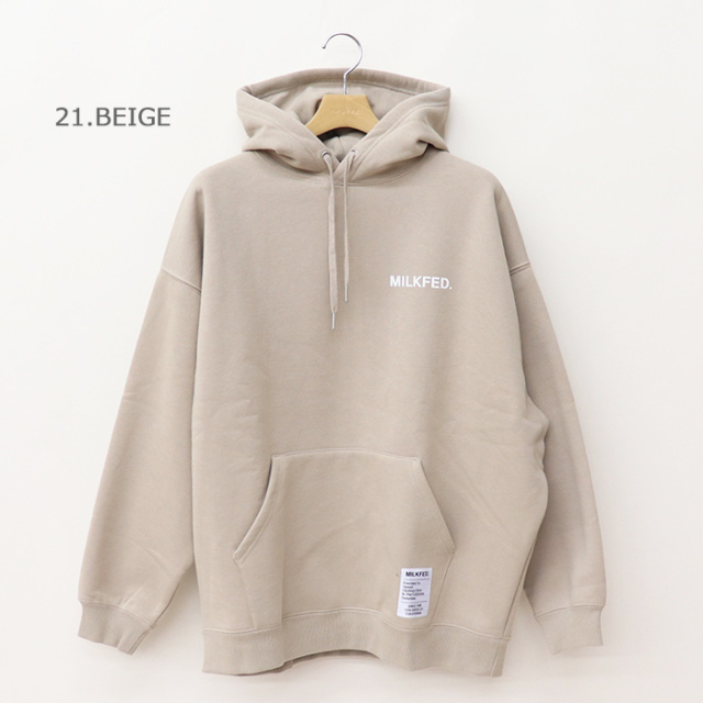 MILKFED. ミルクフェド レディース BASIC STENCIL BIG SWEAT HOODIE ベーシックステンシル ビッグスウェットフーディー 103223012019