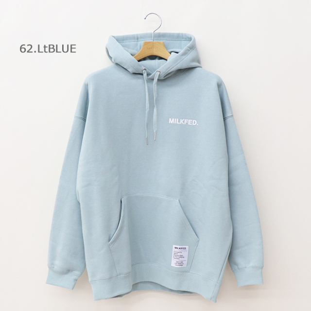 MILKFED. ミルクフェド レディース BASIC STENCIL BIG SWEAT HOODIE ベーシックステンシル ビッグスウェットフーディー 103223012019