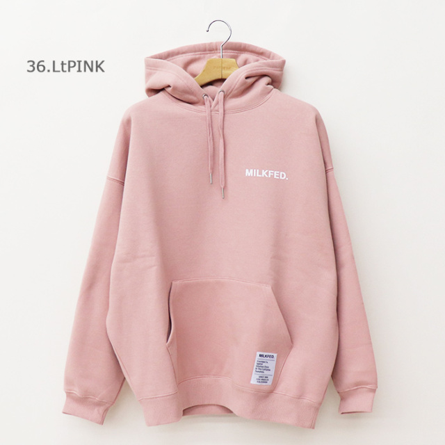 MILKFED. ミルクフェド レディース BASIC STENCIL BIG SWEAT HOODIE ベーシックステンシル ビッグスウェットフーディー 103223012019