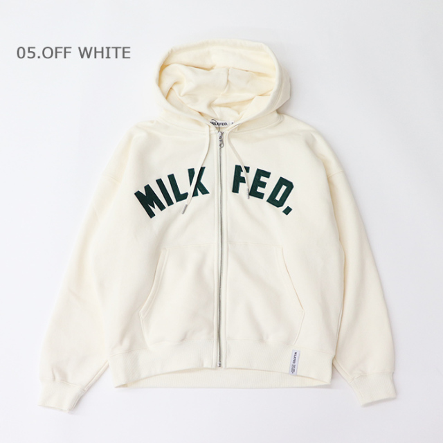 MILKFED. ミルクフェド レディース ARCH LOGO ZIP UP HOODIE MILKFED. ジップパーカー 103233012014