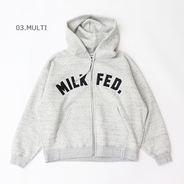 MILKFED. ミルクフェド レディース ARCH LOGO ZIP UP HOODIE MILKFED. ジップパーカー 103233012014