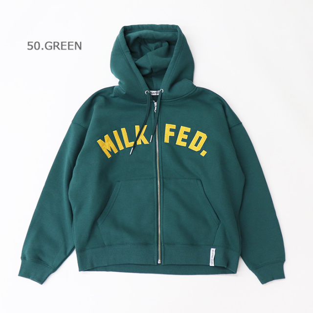 MILKFED. ミルクフェド レディース ARCH LOGO ZIP UP HOODIE MILKFED. ジップパーカー 103233012014