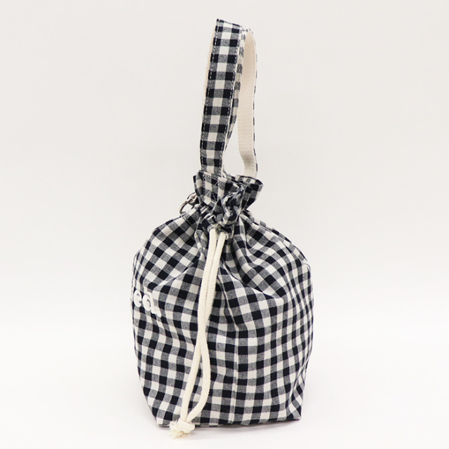 MILKFED ミルクフェド GINGHAM DRAWSTRING COOLER BAG 巾着バッグ 103241053010