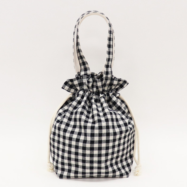 MILKFED ミルクフェド GINGHAM DRAWSTRING COOLER BAG 巾着バッグ 103241053010