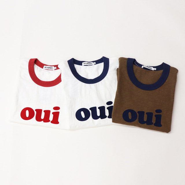 MILKFED ミルクフェド レディースOUI SLAB COMPACT S/S RINGER TEE半袖Tシャツ103242011007