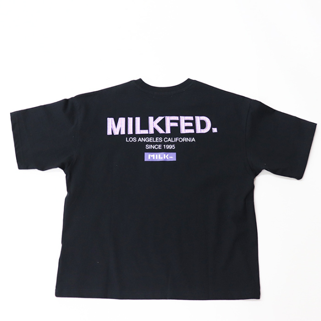 MILKFED ミルクフェド レディース PLAID LOGO WIDE S/S TEE 半袖Tシャツ103252011010