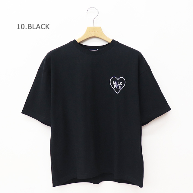MILKFED.　ミルクフェド　Tシャツ　ブラック MILKFED.（ミルクフェド） ティシャツ tシャツ MILKFED Tシャツ SS TEE