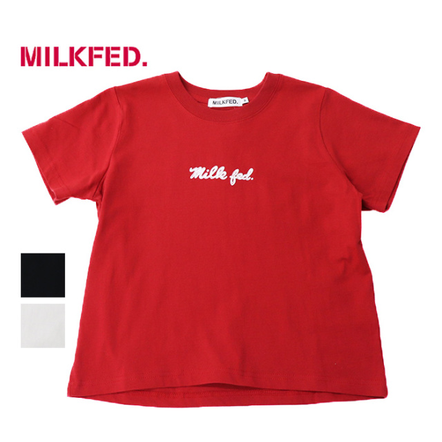 すぐ届く☆MILKFED Tシャツ 半袖 ロゴのデザインもポイント☆ MILKFED ミルクフェド レディース MILKFED.ICING LOGO COMPACT S