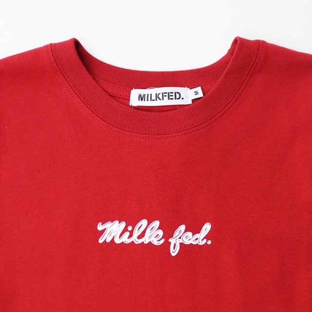 すぐ届く☆MILKFED Tシャツ 半袖 ロゴのデザインもポイント☆ MILKFED ミルクフェド レディース MILKFED.ICING LOGO COMPACT S