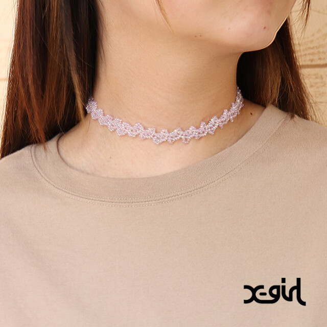 X-girl エックスガール BEADED CHOKER チョーカー 　105213054022