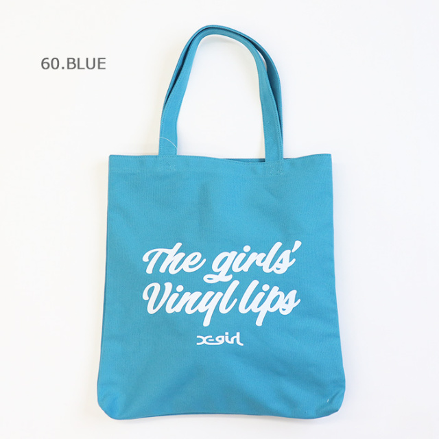 X-girl エックスガール VINYL LIP FACE CANVAS TOTE BAG キャンバストートバッグ 105232053005